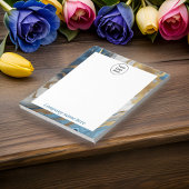 青金と白の大理石 ノートパッド