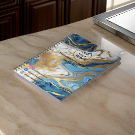 青金と白の大理石 ノートブック