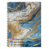 青金と白の大理石 ノートブック (正面)