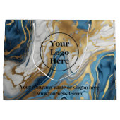 青金と白大理石 ラージペーパーバッグ (正面)