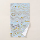 青金ゴールドかわいらし大理石タオル浴用タオルセット バスタオルセット (ハンドタオル)