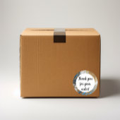 青金ゴールドと白の大理石ありがとう ラウンドシール