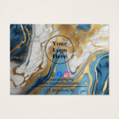 青金ゴールドと白気に大理石の指示カード (裏面)