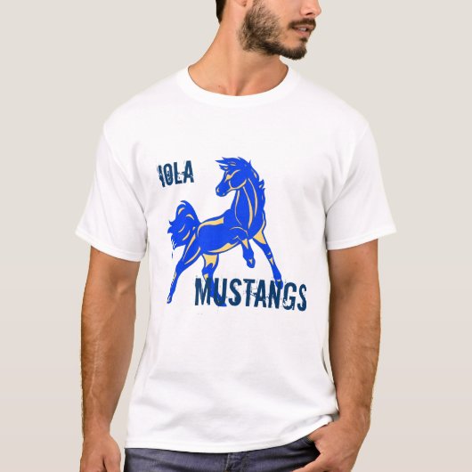 青金ゴールドのムスタングのワイシャツ Tシャツ (正面)