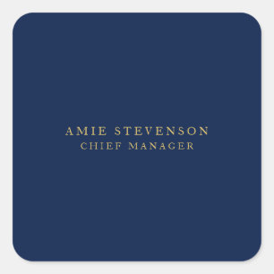 青金ゴールドカラープロフェッショナルクラシカルプレーン スクエアシール