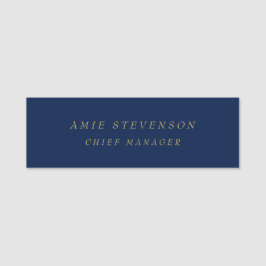 青金ゴールドカラープロフェッショナルクラシカルプレーン 名札