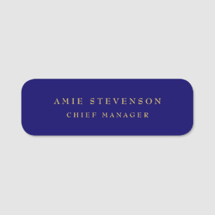 青金ゴールドカラープロフェッショナルクラシカルプレーン 名札