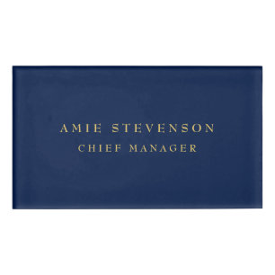 青金ゴールドカラープロフェッショナルクラシカルプレーン 名札