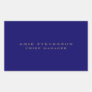 青金ゴールドカラープロフェッショナルクラシカルプレーン 長方形シール