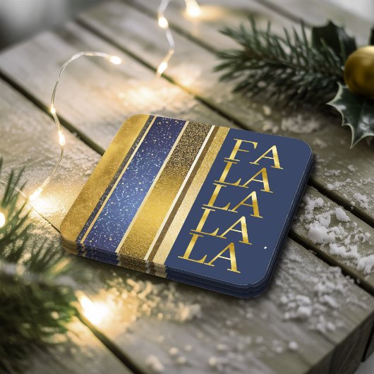 青金ゴールドクリスマスファラパターン#27 ID1009 スクエアペーパーコースター