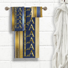 青金ゴールドクリスマスファラパターン#27 ID1009 バスタオルセット