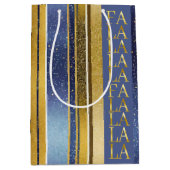 青金ゴールドクリスマスファラパターン#27 ID1009 ミディアムペーパーバッグ (正面)