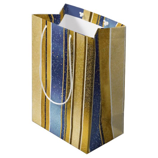 青金ゴールドクリスマスファラパターン#27 ID1009 ミディアムペーパーバッグ (裏面アングル)