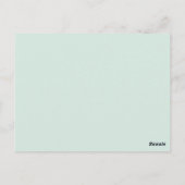 青金ゴールドクリームヴィンテージフレームテーブル番号 ポストカード (裏面)