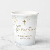 青金ゴールドクロス名少年の確認 紙コップ (正面)