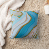 青金ゴールドグリッター抽象芸術 クッション (ブランケット)