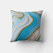 青金ゴールドグリッター抽象芸術 クッション (裏面)