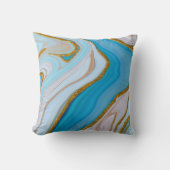 青金ゴールドグリッター抽象芸術 クッション (正面)