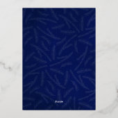 青金ゴールドモダンのアーチ喜ばしい写真 箔シーズンカード (裏面)