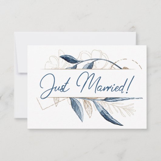 青金ゴールドモダンフローラエレガントたった今結婚しました (正面)