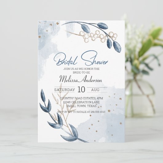 青金ゴールドモダンフローラエレガントブライダルシャワー (スタンド正面)