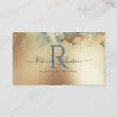 青金ゴールドモダン抽象芸術 名刺 (正面)