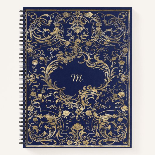 青金ゴールドヴィンテージ華美金ゴールド ノートブック (正面)