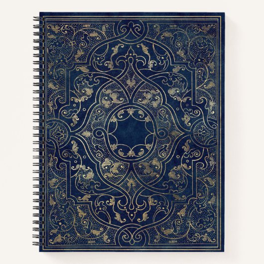 青金ゴールドヴィンテージ華美金ゴールド ノートブック (正面)