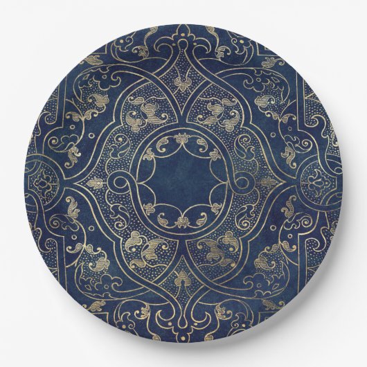 青金ゴールドヴィンテージ華美金ゴールド ペーパープレート (正面)