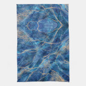 青金ゴールド大理石かわいらし キッチンタオル (縦)
