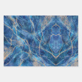 青金ゴールド大理石かわいらし ラッピングペーパーシート (正面2)