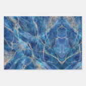 青金ゴールド大理石かわいらし ラッピングペーパーシート (正面)