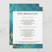 青金ゴールド大理石結婚の情報詳細 エンクロージャーカード (正面/裏面)