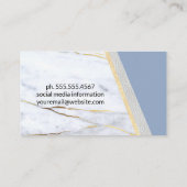 青金ゴールド大理石 |レザー |ラグジュアリー 名刺 (裏面)