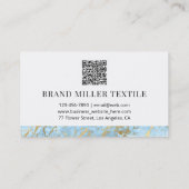 青金ゴールド大理石QRコード 名刺 (裏面)