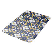 青金ゴールド幾何学的な装飾モロッコタイル バスマット (アングル)