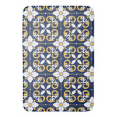 青金ゴールド幾何学的な装飾モロッコタイル バスマット (正面縦)