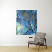 青金ゴールド抽象芸術サイエンスフィクション地球 タペストリー (インサイチュ)