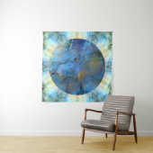 青金ゴールド抽象芸術サイエンスフィクション地球 タペストリー (インサイチュ)