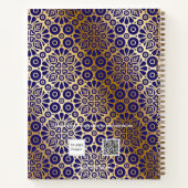 青金ゴールド漢字文字 ノートブック (裏面)