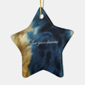 青金ゴールド牛革 セラミックオーナメント (左)