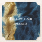 青金ゴールド牛革 ペーパーコースター (正面)