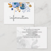 青金ゴールド結婚フローラ エンクロージャーカード (正面/裏面)