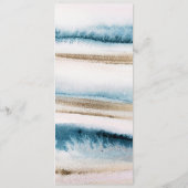 青金ゴールド結婚水色のメニューまたはプログラムカード メニュー (裏面)