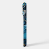 青金ゴールド静脈瑪瑙モノグラム iPhoneケース (左側面)