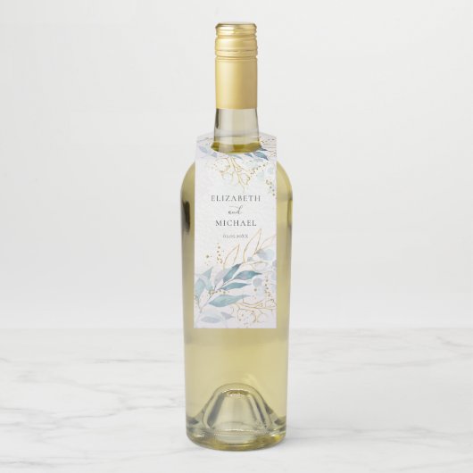 青金ゴールド(模倣)水彩集結婚集 ボトルネックタグ (ボトル)