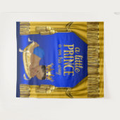 青金族王子ベイビーシャワーの背景 タペストリー (正面(横))