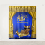 青金族王子ベイビーシャワーの背景 タペストリー (正面)