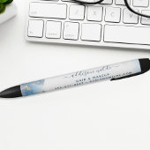 青金水彩の葉 ビジネス 黒ボールペン