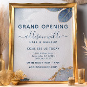 青金水彩植物の葉 ビジネス チラシ